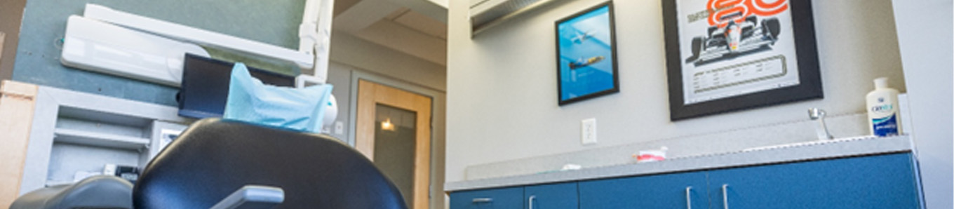 an empty operatory in a dental office