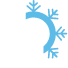Icon of half sun half snowflake